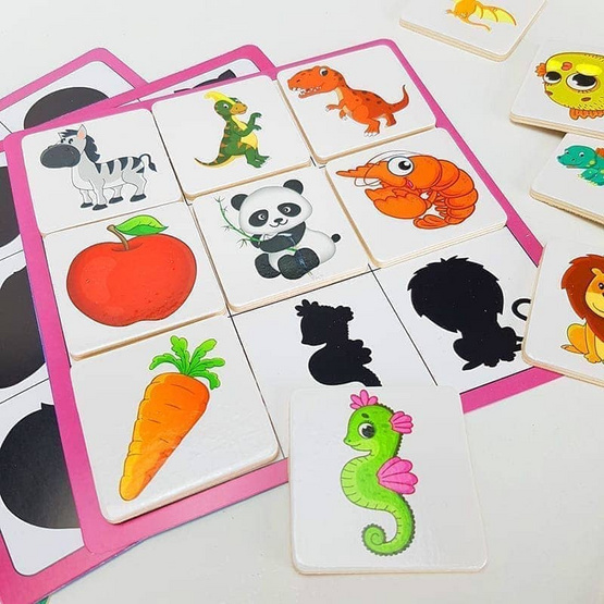 Mastery Toys จับคู่เงาไม้กล่อง