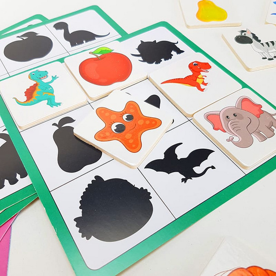 Mastery Toys จับคู่เงาไม้กล่อง