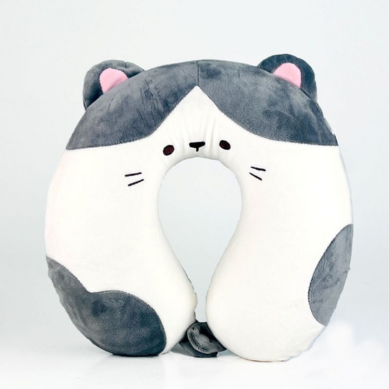 Mastery Toys หมอนรองคอสัตว์น้อยน่ารัก สีเทา
