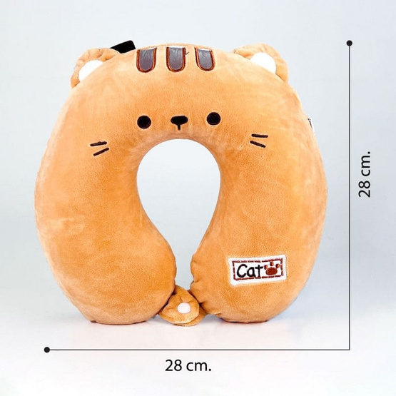 Mastery Toys หมอนรองคอสัตว์น้อยน่ารัก สีส้ม