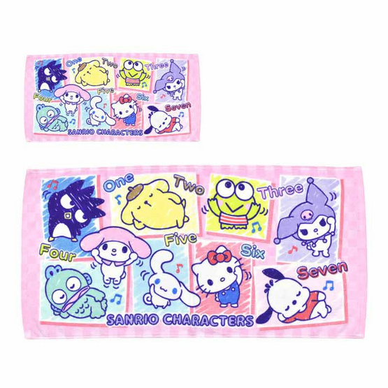 Chilli SET ผ้าขนหนู 16x32+27x54นิ้ว Sanrio mix Number