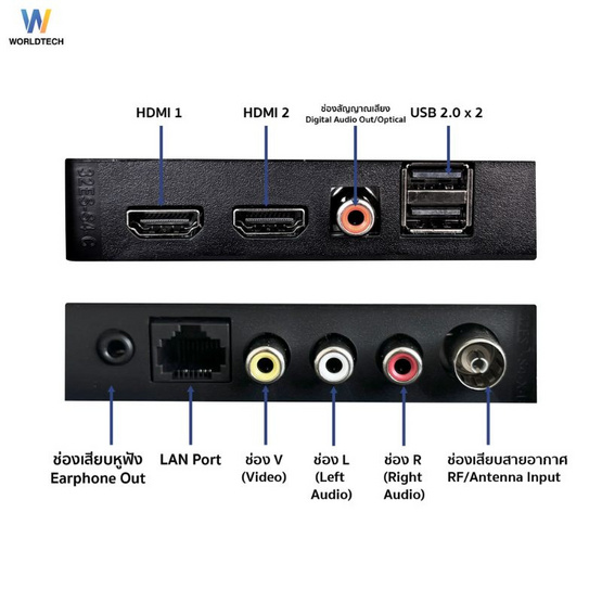 Worldtech สมาร์ททีวี LED 32 นิ้ว รุ่น WT-LED3201SM (WTTVSM32HDR210000B)
