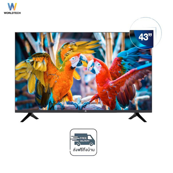Worldtech Andriod สมาร์ททีวี LED 43 นิ้ว รุ่น WT-LED4001 (WTTVSM43FHD210000A)