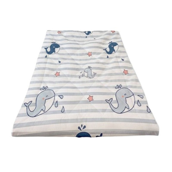Fluffy แผ่นรองนอน ลาย Blue Whale หนา3นิ้ว