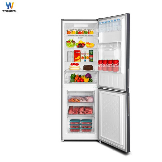 Worldtech ตู้เย็น 2 ประตู รุ่น WTMRF236W Gray 8.2Q