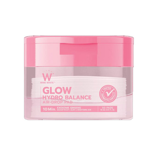 Wink White แอร์ดรอปแพด Glow Hydro Shooting Air Drop Pad 50 แผ่น