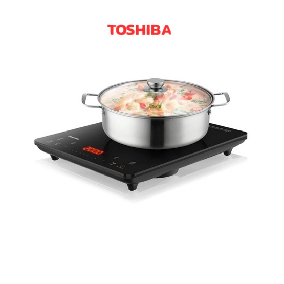 TOSHIBA เตาแม่เหล็กไฟฟ้า รุ่น IC-20S2PT แถมฟรีหม้อสแตนเลส 1 ใบ