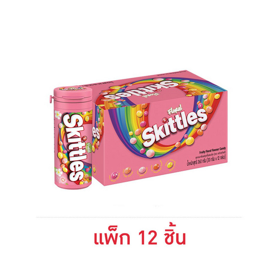 สกิตเทิลส์ ลูกอมเคี้ยวหนึบฟรุตตี้ฟลอรัล 30 กรัม (แพ็ก 12 ชิ้น)