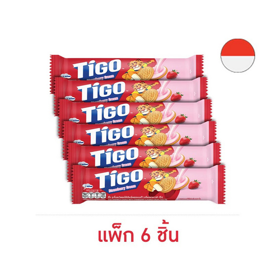 ทีโก คุกกี้แซนวิชสอดไส้ครีมกลิ่นสตรอเบอร์รี 105 กรัม (แพ็ก 6 ชิ้น)