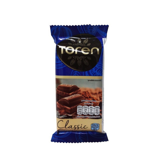 ทอเรน ขนมหวานรสช็อกโกแลตมิลค์ช็อก 52 กรัม (แพ็ก 12 ชิ้น)
