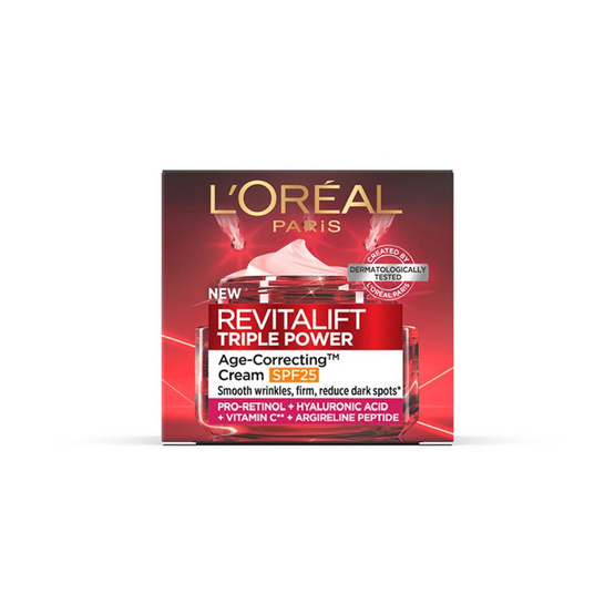 ลอรีอัล รีไวทัลลิฟท์ ทริปเปิล พาวเวอร์ เอจ-คอเรคติ้ง ครีม SPF25 15 มล.