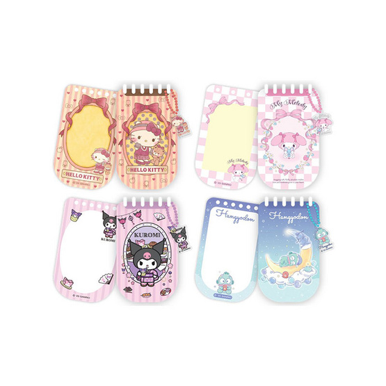 CODE:D มินิโน้ตบุ๊ก Mini Notebook Sanrio คละลาย (แพ็ก 4 เล่ม)