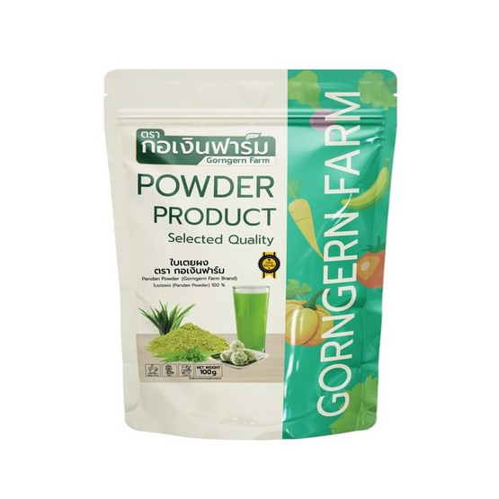 ใบเตยผง ตรา กอเงินฟาร์ม บรรจุ 100 กรัม