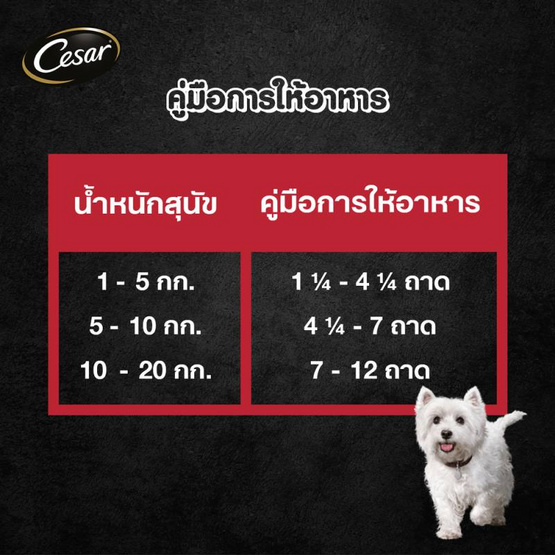 ซีซาร์ อาหารสุนัข ชนิดเปียกแบบถาด สูตรสุนัขโต รสเนื้อและตับหมู 100 ก. (แพ็ก 6 ชิ้น)