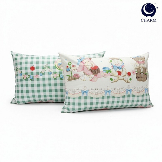 Charm หมอนหนุุนเเพ็คคู่ Fluffy Fawn ขนาด 17 x 27 นิ้ว