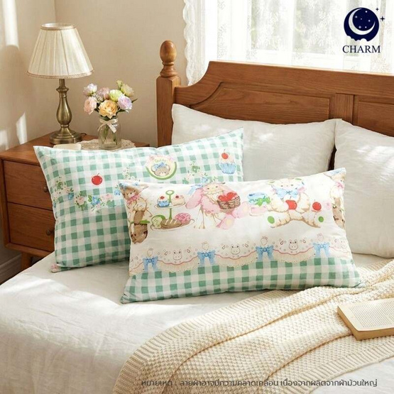 Charm หมอนหนุุนเเพ็คคู่ Fluffy Fawn ขนาด 17 x 27 นิ้ว