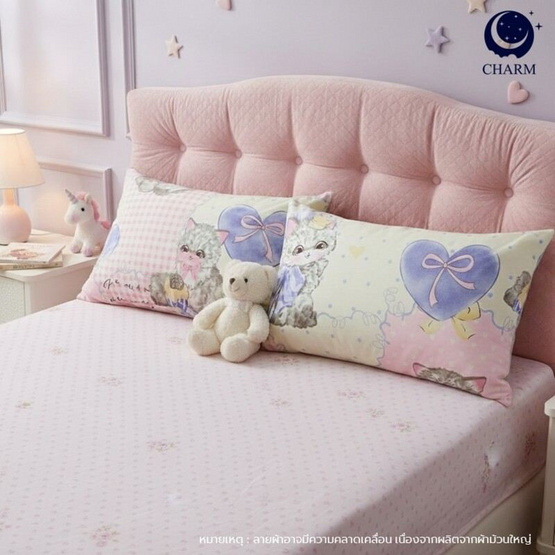 Charm หมอนหนุุนเเพ็คคู่ Catty Picnic ขนาด 17 x 27 นิ้ว