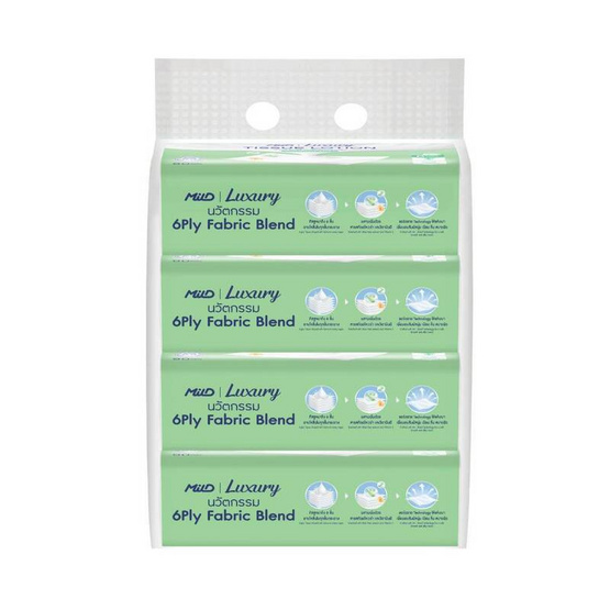 มายด์ ลักชูรี่ นูริชซอฟท์ ทิชชู่โลชั่น 90 แผ่น (แพ็ก 4 ห่อ)
