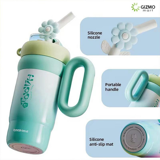 COCOSMILE แก้วเก็บความเย็น Flower Ice Bowl Rotating Handle ขนาด 760ml