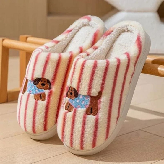 Fashion slippers รองเท้าใส่ในบ้าน ลายน้องหมา PVC พื้นยางกันลื่น