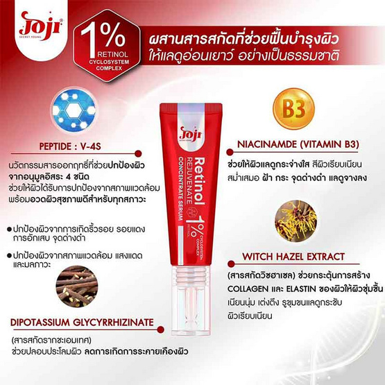 Joji Secret Young เซรั่มบำรุงผิวหน้า Retinol Reju Concentrate Serum 10กรัม