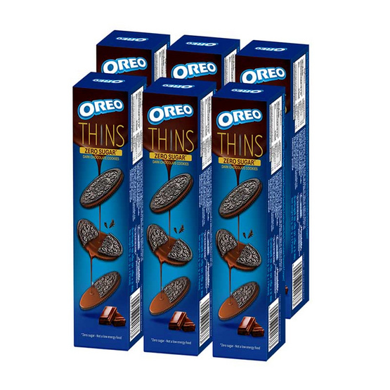 โอรีโอทินส์ แซนวิชคุกกี้สอดไส้รสดาร์กช็อกโกแลต 62 กรัม (แพ็ก 6 ชิ้น)