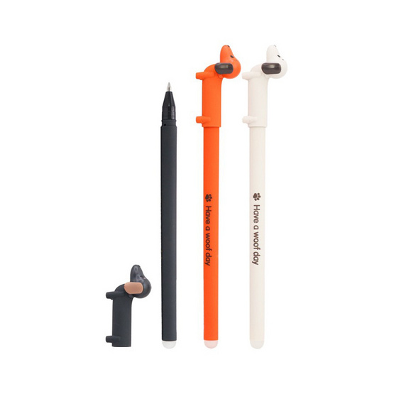 M&G ปากกาเจลลบได้ 0.7 มม. (หมึกน้ำเงิน) Soft Animals คละลาย (แพ็ก 3 ด้าม)