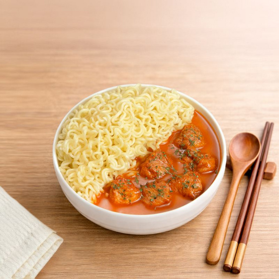 รามยอนชิคเก้นสไปซี่ครีมมี่ ตรา แฮปปี้เชฟ 210 กรัม