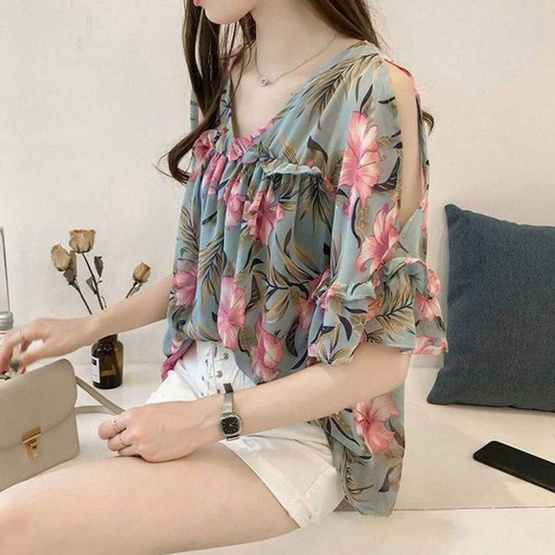 Forever25 เสื้อผ้าชีฟองพิมพ์ลายดอก