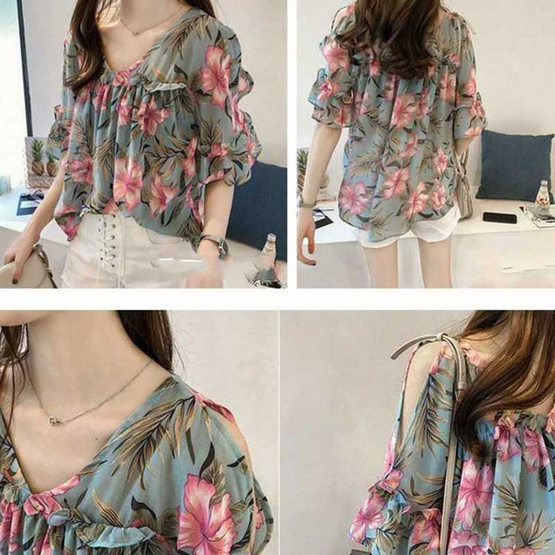 Forever25 เสื้อผ้าชีฟองพิมพ์ลายดอก