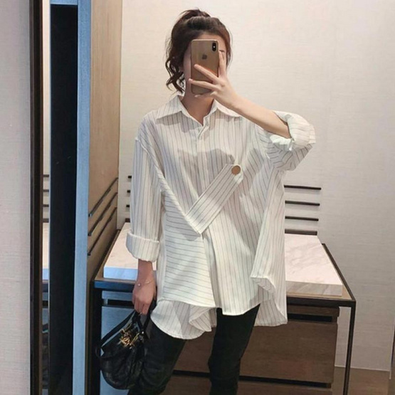 Forever25 เสื้อเชิ้ตแขนยาวลายทาง