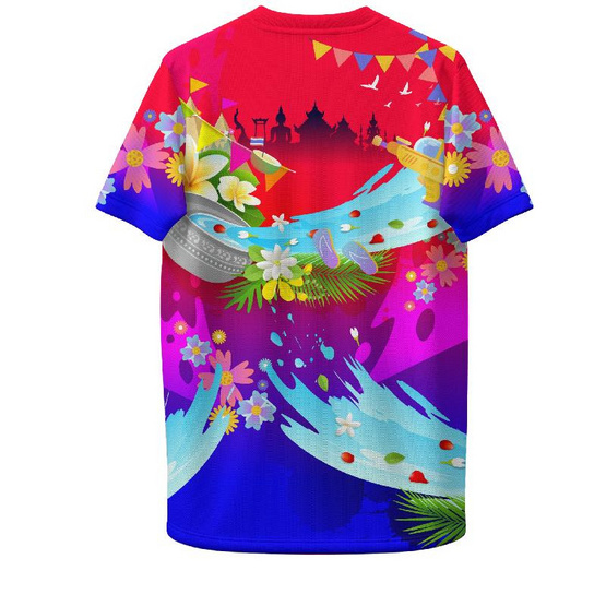 เสื้อคอกลม ขันน้ำ แดง