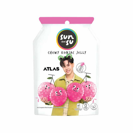 ซันซุ เยลลี่ผสมบุกกลิ่นลิ้นจี่ 96 กรัม (แพ็ก 6 ชิ้น)