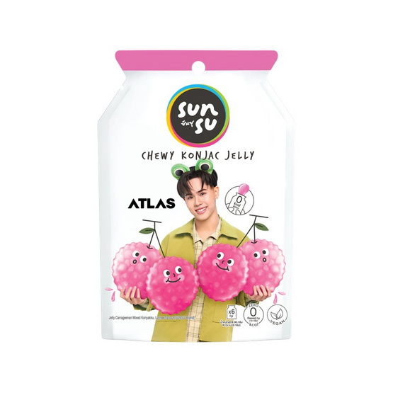 ซันซุ เยลลี่ผสมบุกกลิ่นลิ้นจี่ 96 กรัม (แพ็ก 6 ชิ้น)