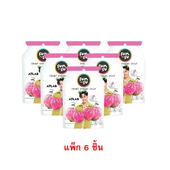 สั่งจอง  ซันซุ เยลลี่ผสมบุกกลิ่นลิ้นจี่ 96 กรัม (แพ็ก 6 ชิ้น)