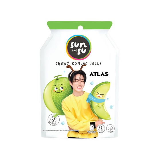 ซันซุ เยลลี่ผสมบุกกลิ่นไอศกรีมเมล่อน 96 กรัม (แพ็ก 6 ชิ้น)