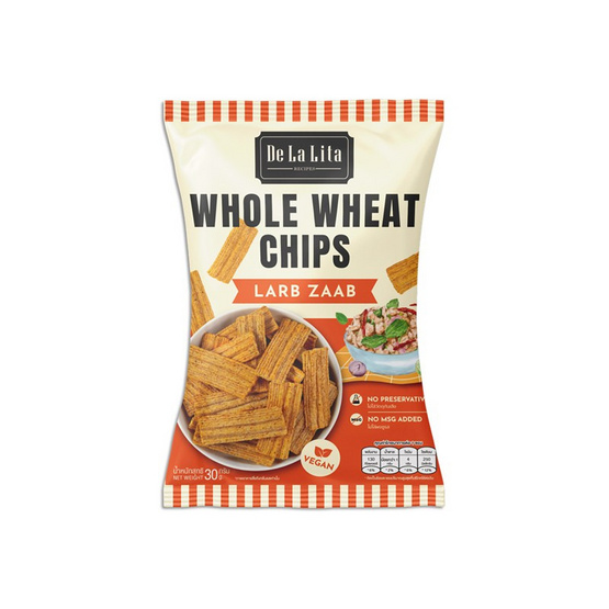 เดอลาลิต้า ขนมอบกรอบโฮลวีต รสลาบแซ่บ 30 กรัม (แพ็ก 6 ชิ้น)