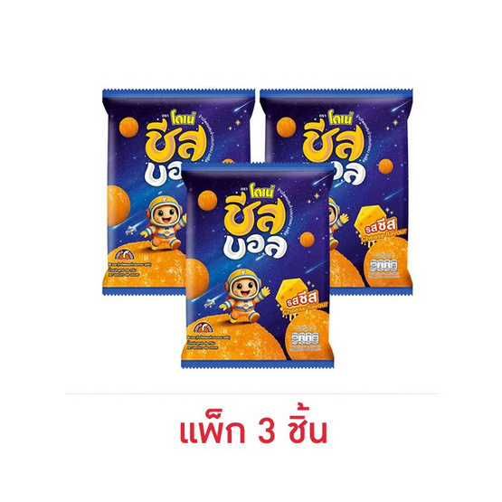 โดเน่ ชีสบอล ข้าวโพดผสมข้าวอบกรอบ 48 กรัม (แพ็ก 3 ชิ้น)