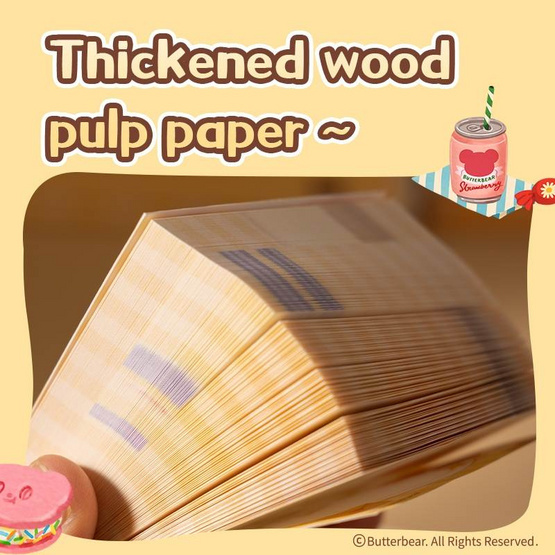 Deli กระดาษโน้ต ButterBear สีเหลือง