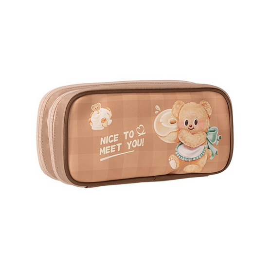 Deli กระเป๋าดินสอ Butterbear สีน้ำตาล