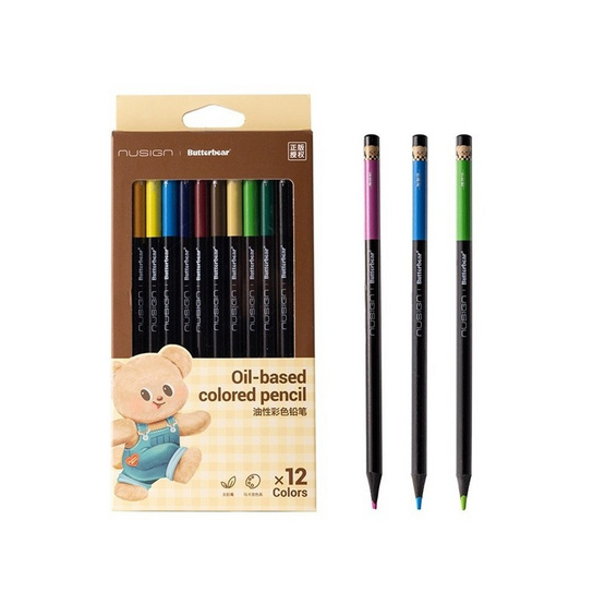 Deli ดินสอสีไม้ Butterbear กล่อง 12 แท่ง