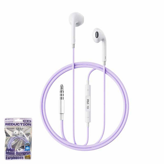 Remax หูฟังสาย Earbuds AUX 3.5 RM-10