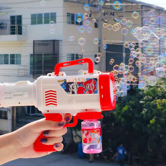 BMT ปืนเป่าฟองใส่ถ่าน ลายโพนี่