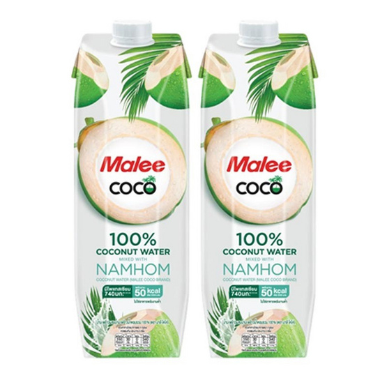 มาลีโคโค่ น้ำมะพร้าวผสมมะพร้าวน้ำหอม 1000 มล.