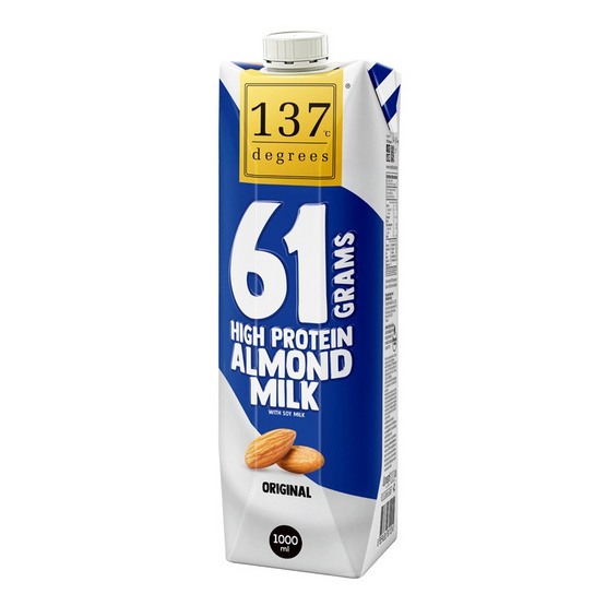 137 ดีกรี นมอัลมอนด์ สูตรโปรตีนสูง รสออริจินอล 1 ลิตร
