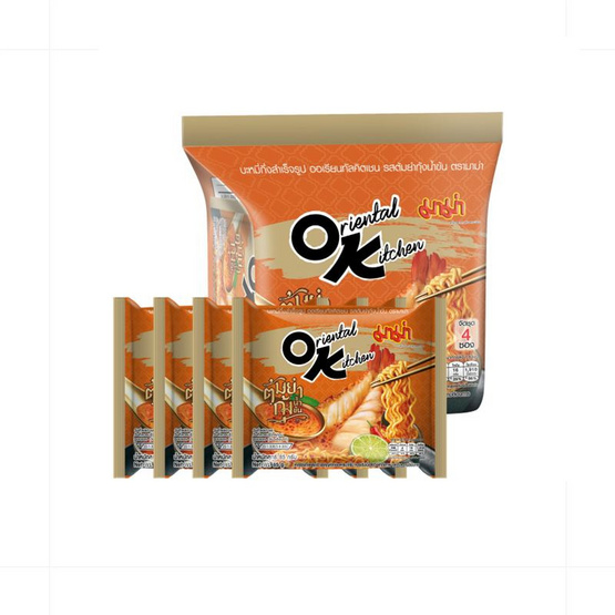 มาม่าออเรียลทัลคิตเชนซองรสต้มยำกุ้งน้ำข้น 85 กรัม (แพ็ก 4 ซอง)