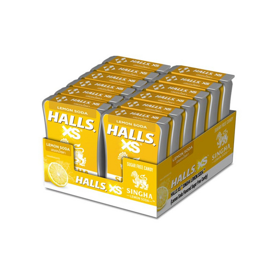 ฮอลล์ เอ็กซ์เอส ลูกอมสิงห์เลมอนโซดา 12 กรัม (แพ็ก 12 ชิ้น)
