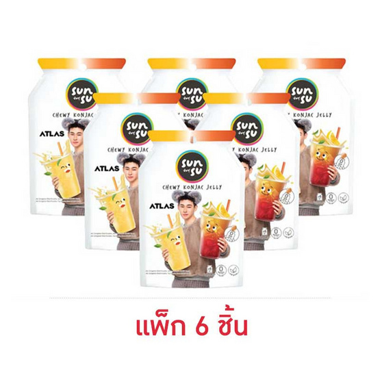 ซันซุ เยลลี่ผสมบุกกลิ่นชามะลิและชาดำยูสุ 96 กรัม (แพ็ก 6 ชิ้น)