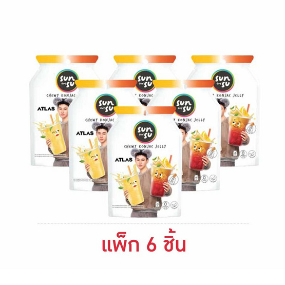 ซันซุ เยลลี่ผสมบุกกลิ่นชามะลิและชาดำยูสุ 96 กรัม (แพ็ก 6 ชิ้น)