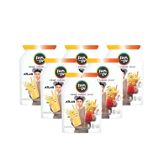 สั่งจอง  ซันซุ เยลลี่ผสมบุกกลิ่นชามะลิและชาดำยูสุ 96 กรัม (แพ็ก 6 ชิ้น)